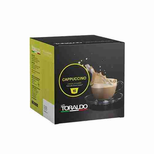 Toraldo 16 Capsule Caffè Miscela Cappuccino Compatibile Dolce Gusto