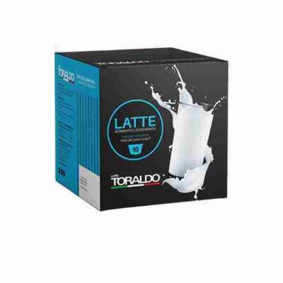 Toraldo 16 Capsule Caffè Miscela Latte Scremato e Zuccherato Compatibile Dolce Gusto