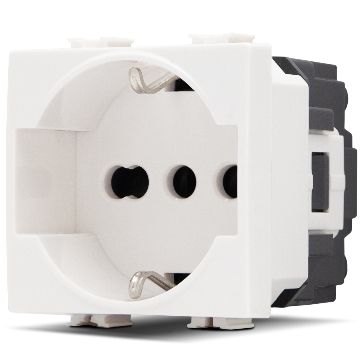Presa Schuko Unel (16A-250V) Bianco Mapam Compatibile con Matix