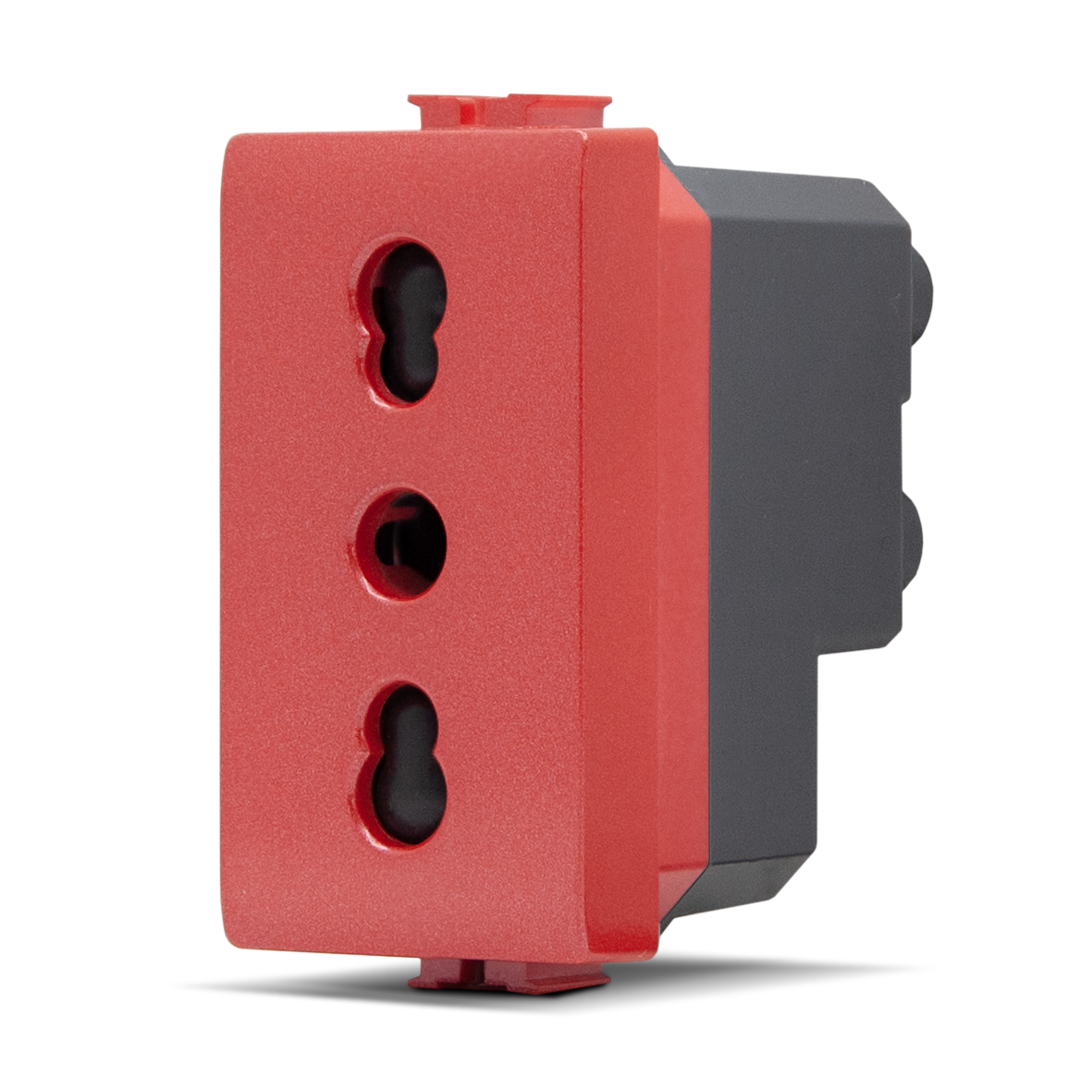 Presa Bivalente Rosso (16A-250V) per Linea Emergenza Rosso Mapam Compatibile con Matix