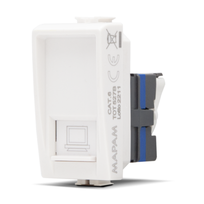 Connettore Rete Rj45 8 Pin Utp 5E Bianco Mapam Compatibile con Matix