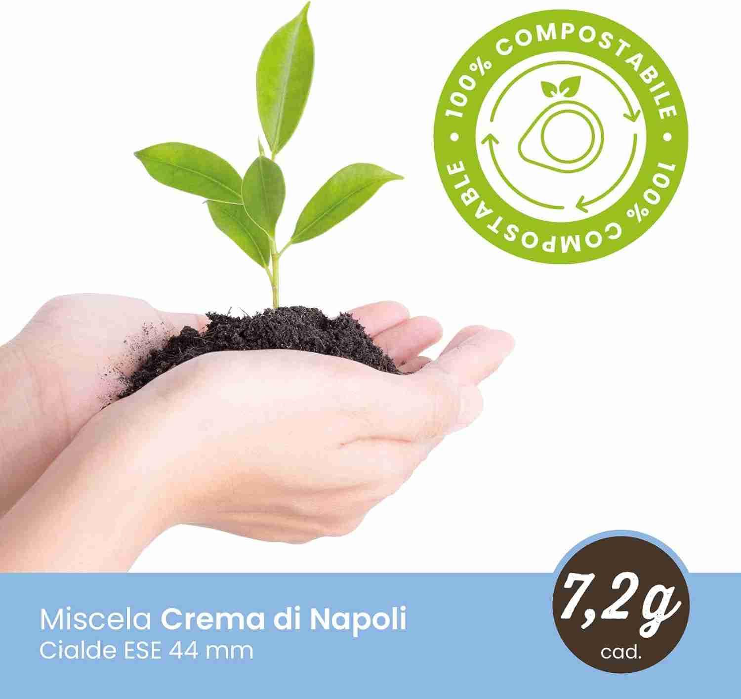 150 Cialde Caffè ESE 44mm Miscela Crema di Napoli Toraldo - immagine 4