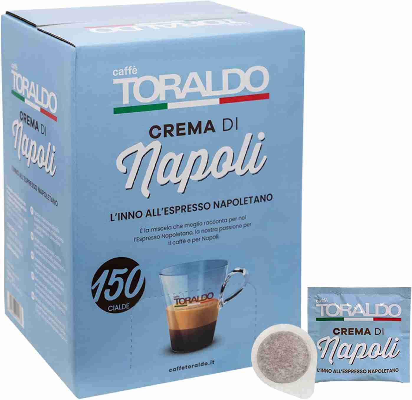 150 Cialde Caffè ESE 44mm Miscela Crema di Napoli Toraldo