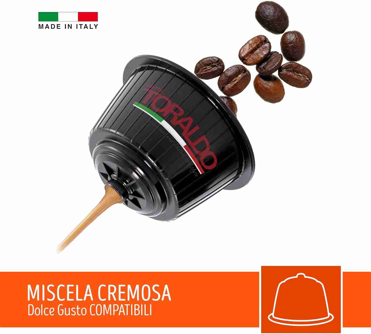 100 Capsule Toraldo Caffè Miscela Cremosa Compatibile Dolce Gusto - immagine 7