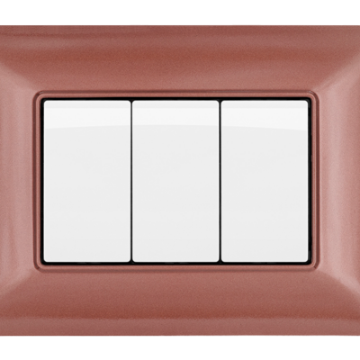 Placca in Tecnopolimero 2 Posti Bronzo Mapam Compatibile Bticino Matix