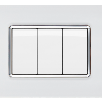 Placca in Vetro 6 Posti Bianco Mapam Compatibile Bticino Matix