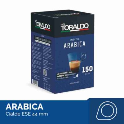 150 Cialde Caffè ESE 44mm Miscela Arabica Toraldo