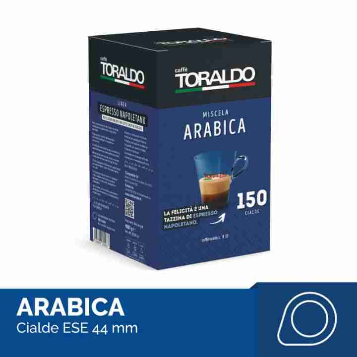 150 Cialde Caffè ESE 44mm Miscela Arabica Toraldo