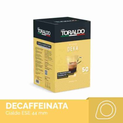50 Cialde Caffè ESE 44mm Miscela Decaffeinato Dek Toraldo