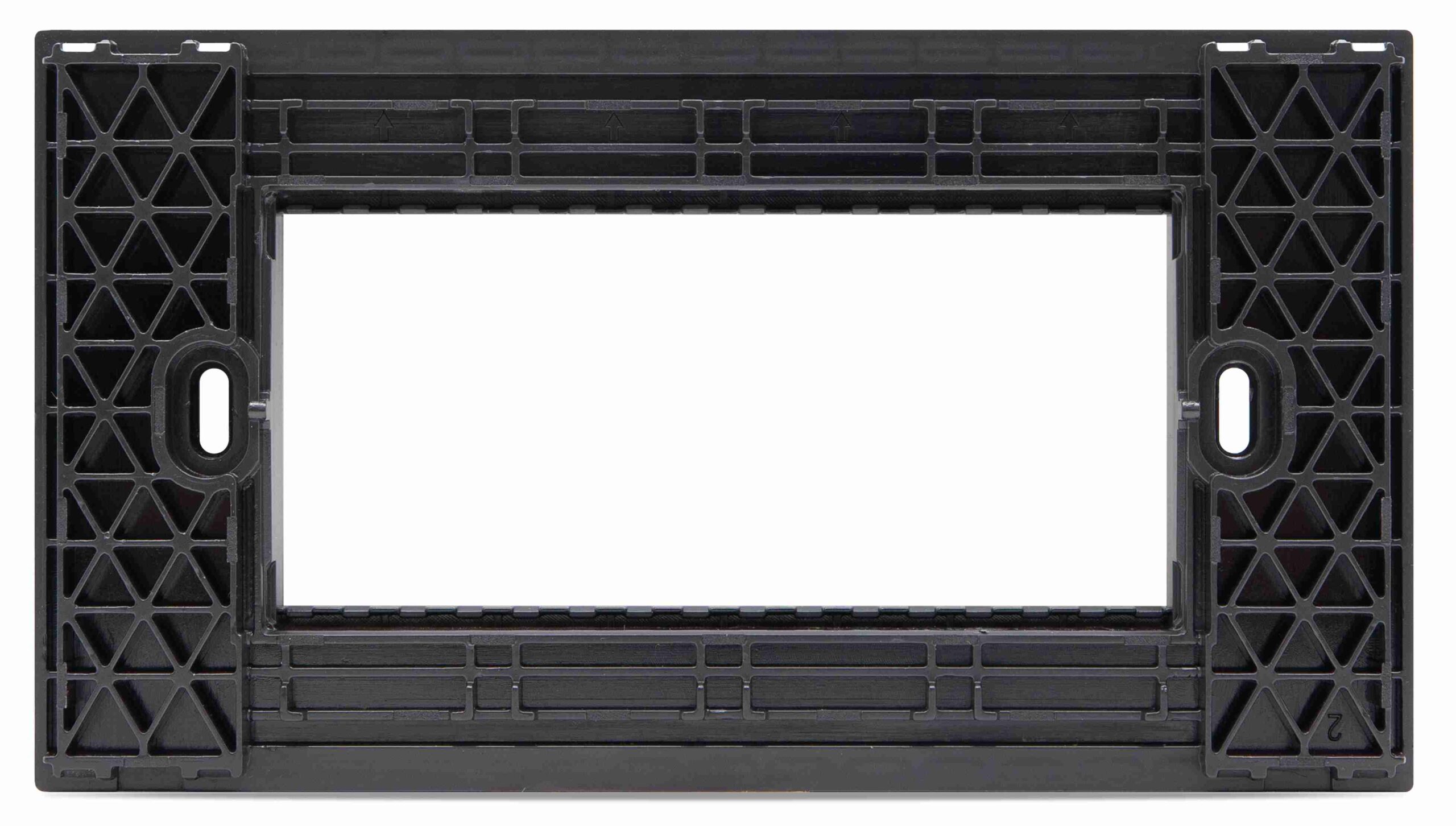 Supporto 4 Posti Nero Mapam Compatibile con Bticino Living Now