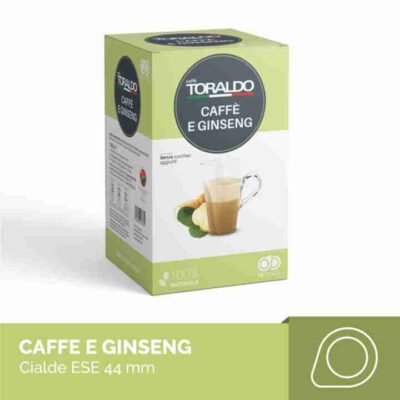 18 Cialde Caffè ESE 44mm Miscela Caffè e Ginseng Toraldo
