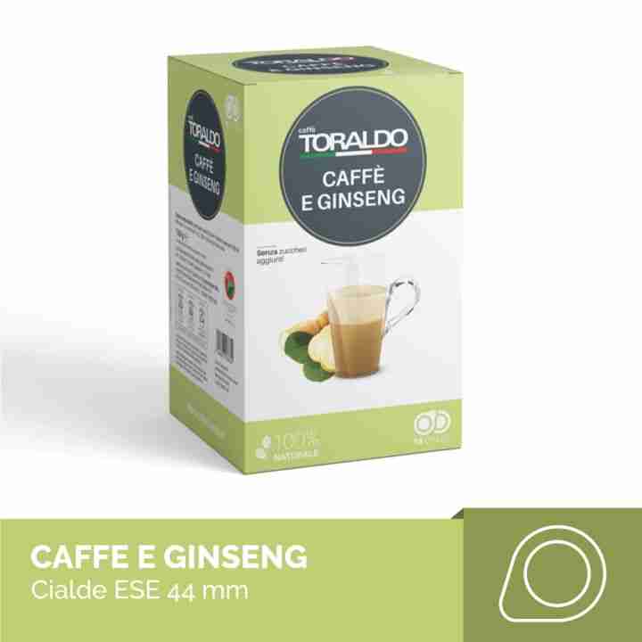 18 Cialde Caffè ESE 44mm Miscela Caffè e Ginseng Toraldo