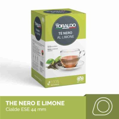 18 Cialde Caffè ESE 44mm Miscela Tè Nero al Limone Toraldo