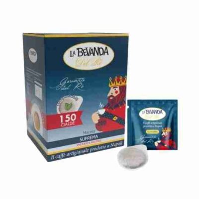 150 Cialde Caffè ESE 44mm, Miscela Suprema Espresso Reale Napoletano La Bevanda del Rè
