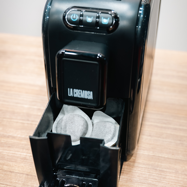 Macchina da Caffè a Cialde Ese 44 mm Toraldo La Cremosa Nera + 50 Cialde Toraldo Miscela Cremosa In Omaggio - immagine 6